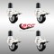 Service Caster 3 Inch 316SS Black Poly Swivel 1-7/8 Inch Expanding Stem Caster Set Lock Brake SCC-SS316TTLEX20S314-PPUB-BLK-178-4 - alternate 4